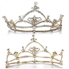 Sparking 8.46 Carat Diamond 925 Sterling Silver Wedding Tiara