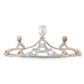 Innovative 11.28 Carat Diamond 925 Sterling Silver Princess Tiara