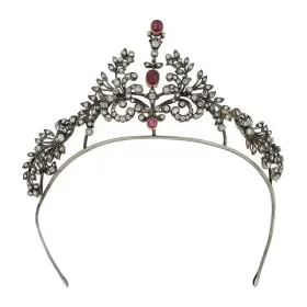 Brilliant 9.1 Carat Diamond 925 Sterling Silver Wedding Tiara