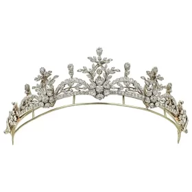 Dramatic 17.73 Carat Diamond 925 Sterling Silver Wedding Tiara