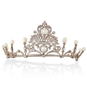 Handcrafted 71.96 Carat Diamond 925 Sterling Silver Birthday Tiara