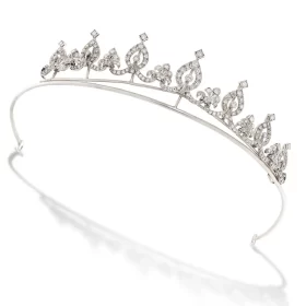 Gorgeous 5.425 Carat Diamond 925 Sterling Silver Bridal Tiara