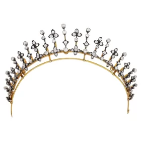 Glittering 7.15 Carat Diamond 925 Sterling Silver Wedding Tiara