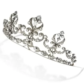 Bold 11.12 Carat Diamond 925 Sterling Silver Royal Tiara