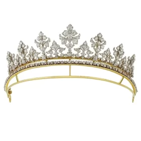 Brilliant 19.6 Carat Diamond 925 Sterling Silver Bridal Tiara