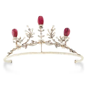 Dramatic 43.36 Carat Diamond 925 Sterling Silver Bridal Tiara