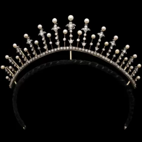 Elegant 33.825 Carat Diamond 925 Sterling Silver Wedding Tiara