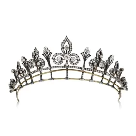 Exatic 9.25 Carat Diamond 925 Sterling Silver Royal Tiara