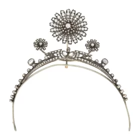 Unique 13.2 Carat Diamond 925 Sterling Silver Queen Tiara