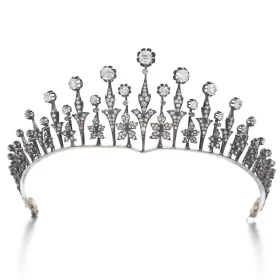 Stylish 16.15 Carat Diamond 925 Sterling Silver Birthday Tiara