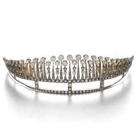 Shimmering 16.05 Carat Diamond 925 Sterling Silver Wedding Tiara