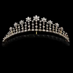 Adorable 6.16 Carat Diamond 925 Sterling Silver Princess Tiara