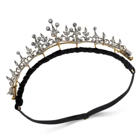 Charming 3.96 Carat Diamond 925 Sterling Silver Queen Tiara