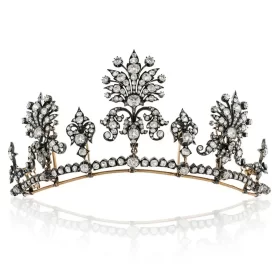 Designer 11.7 Carat Diamond 925 Sterling Silver Royal Tiara