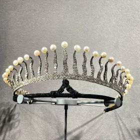 Timeless 48.9 Carat Diamond 925 Sterling Silver Princess Tiara