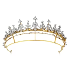 Sparking 5.95 Carat Diamond 925 Sterling Silver Bridal Tiara