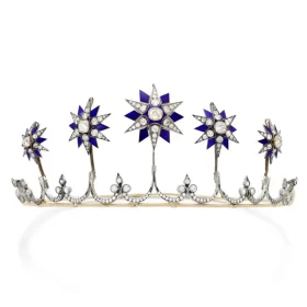 Shimmering 6.625 Carat Diamond 925 Sterling Silver Wedding Tiara