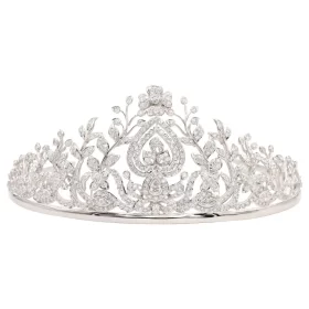 Charming 14.11 Carat Diamond  63.495 Gms 14Kt White Gold Royal Crown