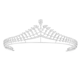 Handcrafted 0 Carat Diamond  0 Gms 14Kt White Gold Queen Tiara