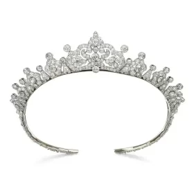 Handcrafted 340 Pcs Cubic Zirconia Diamond 51 Gms 925 Sterling Silver Birthday Tiara