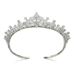 Handcrafted 340 Pcs Cubic Zirconia Diamond 51 Gms 925 Sterling Silver Birthday Tiara